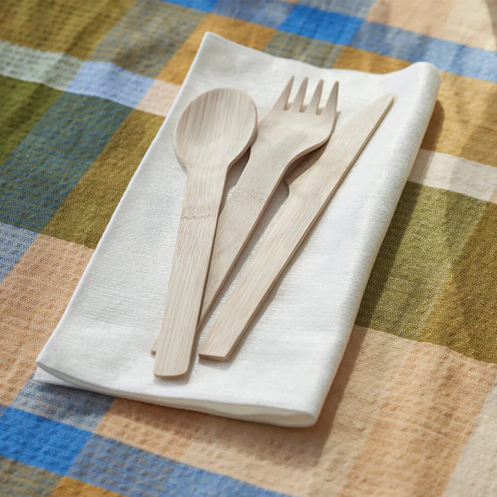 Disposable Bamboo Cutlery Set, 24-piece - Image 5