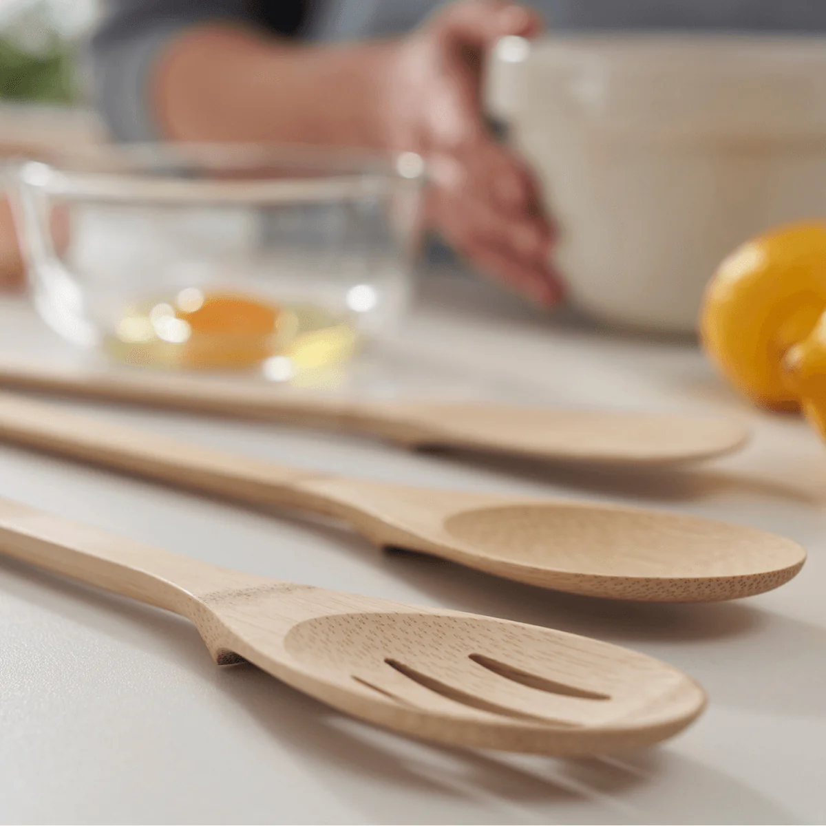 'Give It a Rest' Bamboo Slotted Spoon - Image 3
