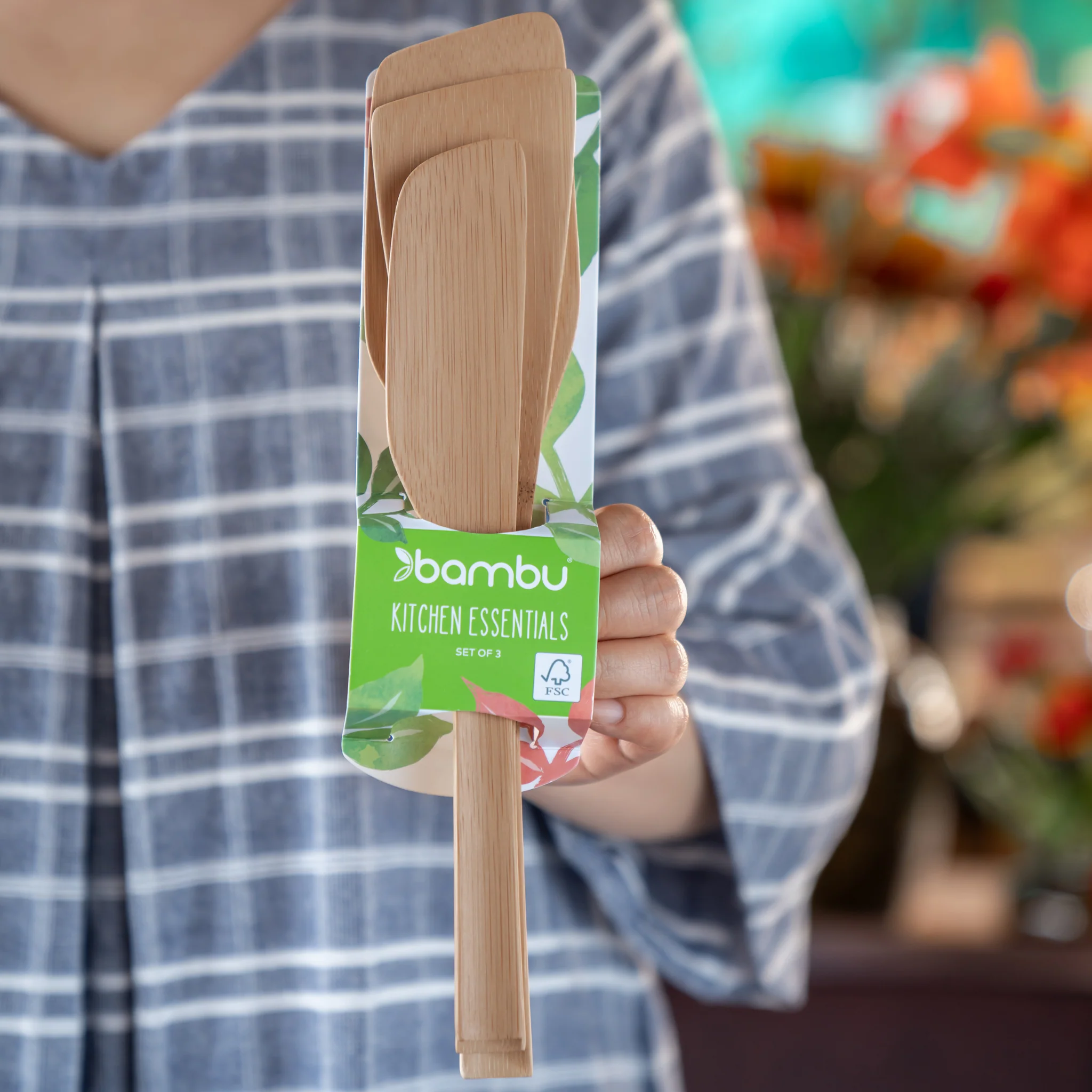 All Purpose Bamboo Spatula Trio Set - Image 3
