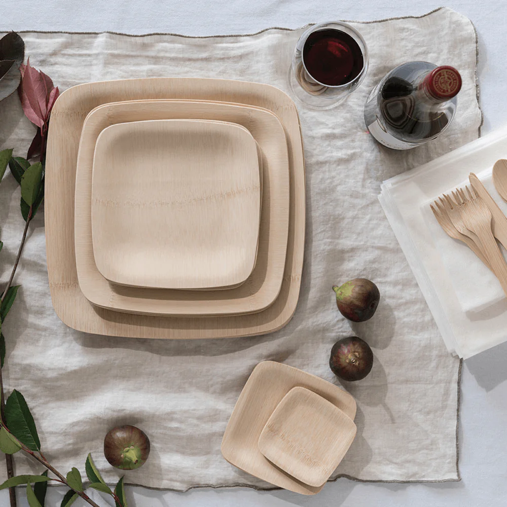 Disposable Bamboo Square Plates - Image 6